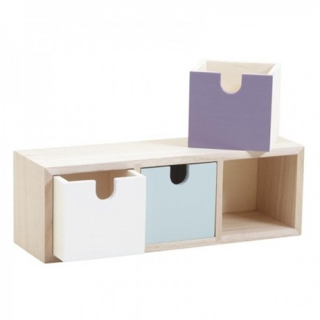 3 Colorful Drawer Storage Box: Multicolored Jewelry Box & Design Office Organizer for Chic Storage