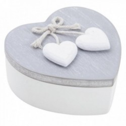Heart wooden jewelry box
