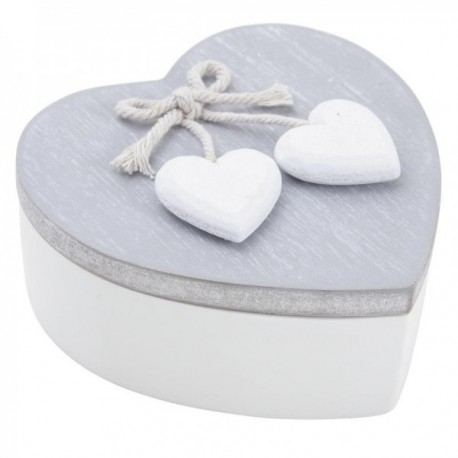 Wooden Heart Smykker Boks med Swivel Lid | Romantisk Organizer
