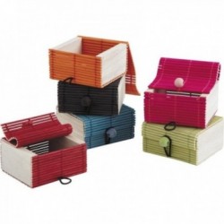 Colored bamboo boxes (x12)