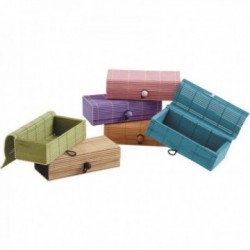 Colored bamboo boxes (x12)
