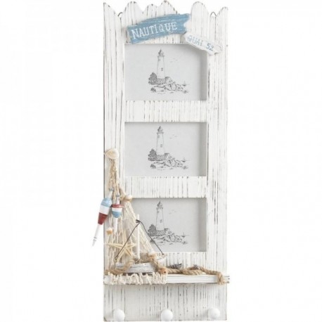 Kitchen Crochet Team Holder + 3 Photo Frames Marine Decoration