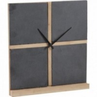 Slate and bamboo table clock