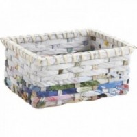 Cesta de almacenamiento de papel reciclado: Cesta Organizador ecológico y elegante