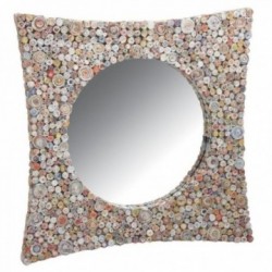 Espelho de parede quadrado curvo em papel reciclado