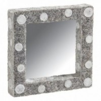 Square wall mirror recycled paper