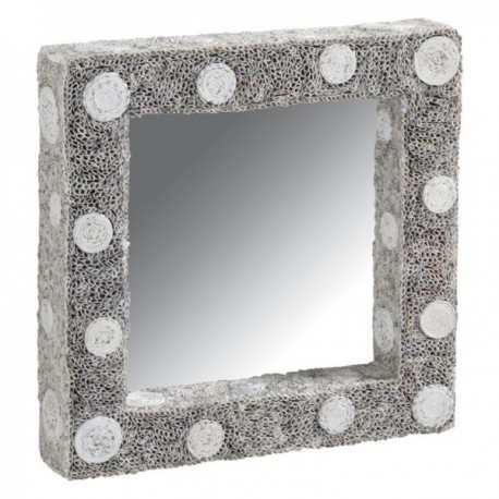 Square wall mirror recycled paper