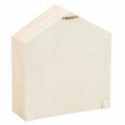 Kolorowe drewniane domy półki