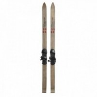 Pair of skis in decorative aged wood