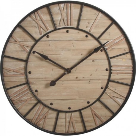 Stort tre veggklokke Ø 91 cm | Silent Giant Clock Industrial og Rustic Style