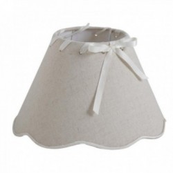 Bedside lamp shade with ribbon