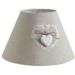 Bedside lamp shade with heart