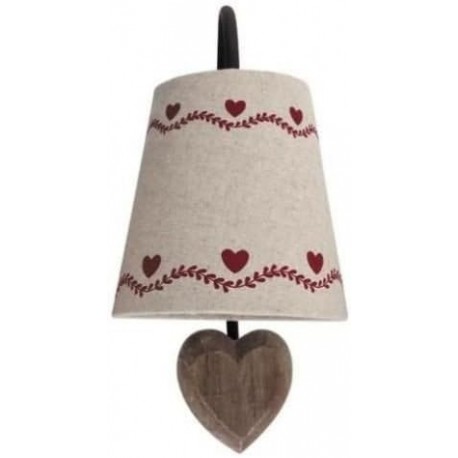 Wooden wall light pattern lampshade hearts