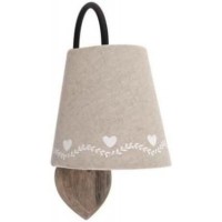 Wooden wall light pattern lampshade hearts