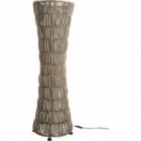 Lampa podłogowa w szarej słupie