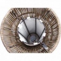 Lampa podłogowa w szarej słupie