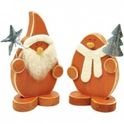 Veel van 2 kerstversiering Santa Claus en Snowman Statuettes Festivals