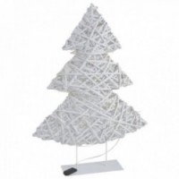 White Wicker Tree with LED