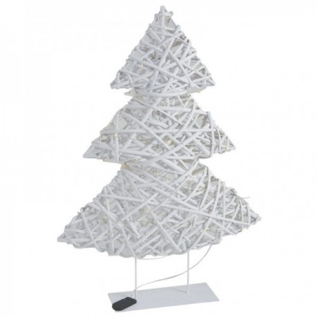 White Wicker Tree with LED