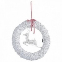 White Wicker Crown Led: Ljus dekoration Varm vägg och vägg