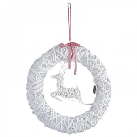 White Wicker Crown LED: Bright Decoration Warm Wall & Wall