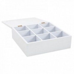 Wooden tea box 9 compartments Comptoir