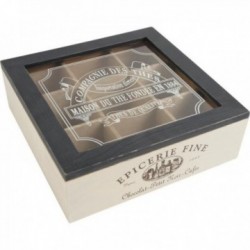 Wooden tea box "Compagnie...