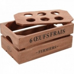 Egg box Design Mini wooden case for 6 eggs | Rustic cooking storage and egg holder