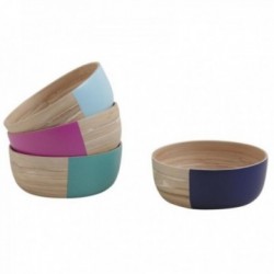 Colorful natural bamboo bowls