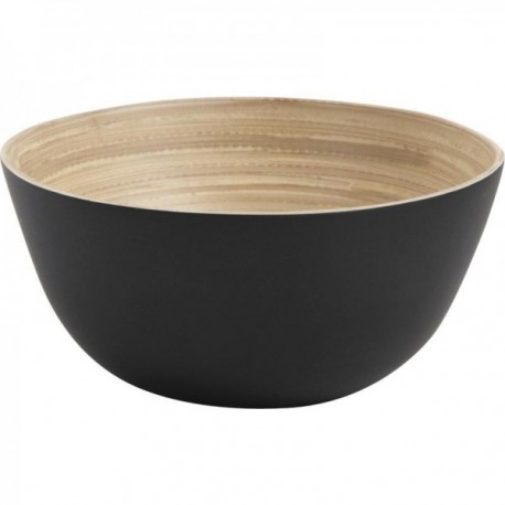 Black lacquered bamboo bowl