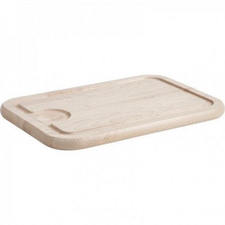 Wooden cutting board with groove