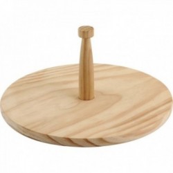 Round wooden cheese board