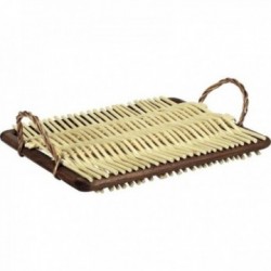 Wicker and wood cheese board