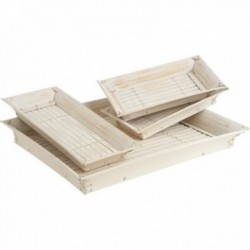 Bleached bamboo trays