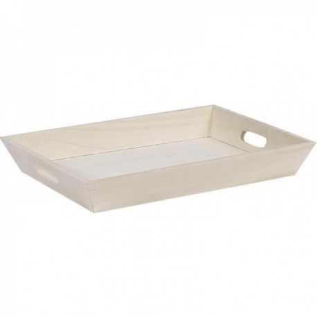 Surowa drewniana taca do dekoracji lub farby