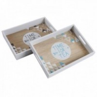 Czas na drewnianej tacy