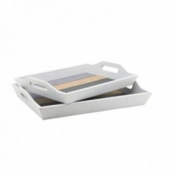 Lacquered wooden meal tray