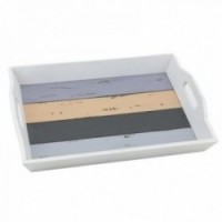 Lakierowana taca do posiłków z drewna