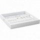 Lakkert Hvit Tre Square Tray 30x30 cm | Elegant og moderne servicefat for salongbord