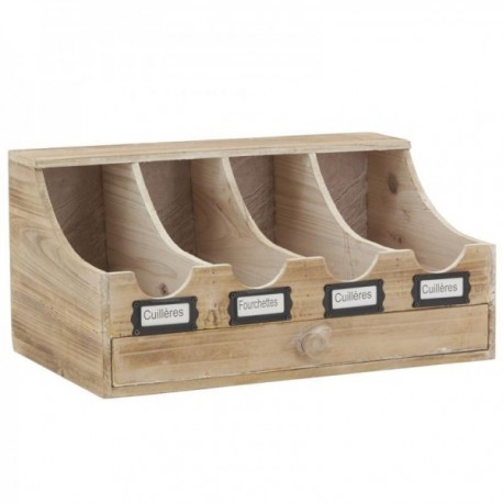 Cutlery Storage Aged 4 Compartments with Drawer | Rustic Brewery Style Brewery Uster