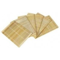 Set of 6 natural bamboo placemats