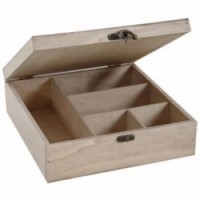 caixa de costura de madeira