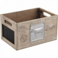 Caisse en bois "Maison de campagne"