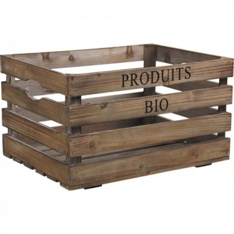 Aged wooden box "Organic products"