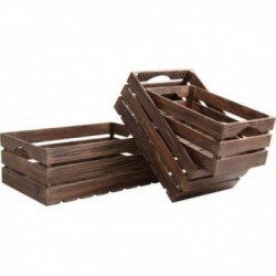 Aged wooden crates