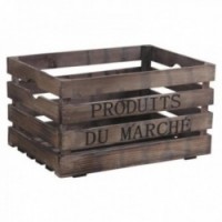 Scatola portaoggetti in legno "Prodotti di mercato"