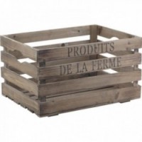 Caisse en bois "Produits de la ferme"