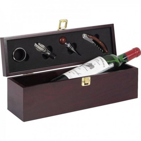 Wine bottle box + 4 accessories