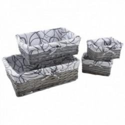 Gray splint storage baskets