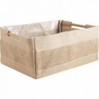 Corbeille de rangement en jute pliable